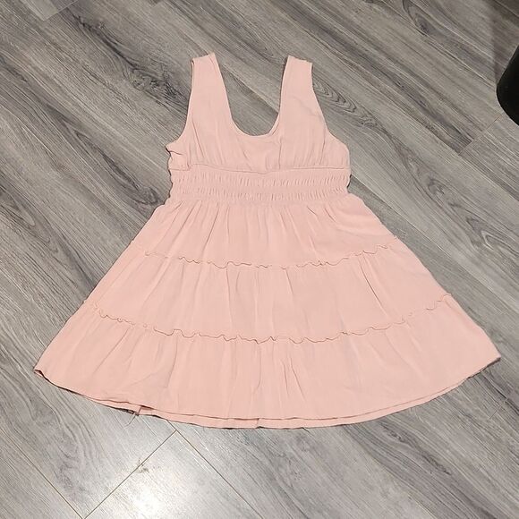 EUC New In Blush Pink Lined Mini Sundress - Picture 5 of 7